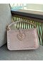 Women's Silvery Heart Detailed Hand and Shoulder Bag