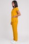 Women's V-Neck Bat Sleeve Powder, Pomegranate Flower, Mustard, Brick, Bitter Green Belinda Fabric Scrubs Set - 4