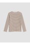 Lcw Kids Brown Crew Neck Embroidered Girls' Set - 6