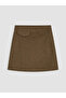 Green Girls' A-Line Suede Look Skirt