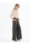 High Waist Wool Trousers Khaki - 5