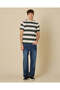 Men Navy And White Yarn-Dyed Striped T-Shirt - 5