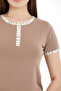 Women's Zebra Patterned Buttoned Pajama Set - 3