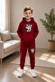 Busekids Printed Hooded Unisex Tracksuit Set with Kangaroo Pocket