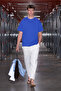 Solo Men's 100% Organic Cotton Thick Textured Comfort Fit Crew Neck Dark Blue T-Shirt - 2