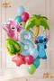 Lilo Stitc Balloon and Angel Balloon 8 Years Old 14 Piece Giant Size Birthday Balloon Set