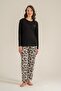 Women's Combed Cotton Modal Pajama Set, 50% Cotton 50% Modal - 2
