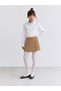 Girls' School Shorts-Skirt Cotton Waist Tie-Up Slit Comfortable Skirt