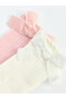 Bowknot Baby Girl Socks from Uzg Store for Style Enthusiasts, Pack of 2 - 4