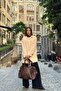 Women's Camel Fur Plush Coat with Buttoned Pocket Detail and Notch Collar, Short Winter Style - 4