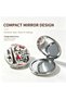 1 Dubai landmark printed round portable folding double-sided makeup small round mirror (random pattern, random delivery of background color) W522 - 5