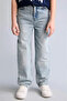 100% Cotton Loose Fit Straight Leg Light Blue Jean Trousers for Boys H2152A826Au - 3
