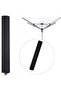 Clothes rack cover, dustproof and sunproof, black