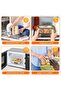 Lunchbox/bento box with dividers, 1100ml, blue - 3