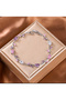Bracelet Pink-Purple-White Crystal Stone Tiny Leaf Detail Silver Color Steel Bracelet - 2