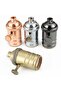 Retro E26/E27 brass bulb holder with switch. - 4