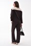 Women's Shawl Look Detailed Sweat Pants Modal Set 265193 - - 6