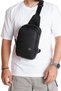 Men's Password-Protected Shoulder Bag Crossbody Chest Bag Multi-Compartment Daily Travel Bag Black