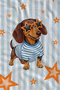 Pop Art Sailor Dog Star and Glasses Patterned 70X150 Beach Towel - Digital Printed Bath Towel - 3