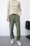 Men's Adjustable Waist Double Pocket Straight Leg Trousers Khaki - 26Y 1097 - 2