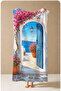 Mediterranean Arch Sea View Patterned 70X150 Beach Towel - Digital Printed Fade-Resistant Bath Towel - 4