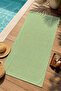 Modern Minimal Pastel Green Plain Monochrome Patterned 70X150 Beach Towel - Cotton Bath Towel - 2