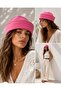Betty Bands Women's Pink Bucket Hat – Textured Fabric Summer Sailor Hat - 3