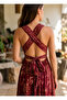 Silk Long Shawl Tie Back Stylish Cocktail Dress Std 36-42 - 4