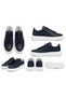 Fv006 Men's Navy Blue Genuine Leather Sneaker - 6