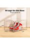 X-Large Shoe Storage Boxes Organizers Clear Plastic Stackable 12 Pack, Shoe Rack & Holder Sub - 3