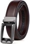 Men's Leather Belt with Adjustable Buckle (35mm Width) - Brown