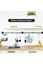 حامل ملابس مثبت على الحائط، عبوة من قطعتين، قضيب حديدي متين للملابس مع 3 خطافات على شكل حرف S، أنبوب صناعي - 5