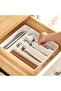 Kitchen Drawer Organizer Adjustable Utensils Silverware Tray for Cuttlery Organization Spoon Knife a - 6