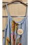 Short Italian Dress with Rope Straps, Muslin Woven, 100% Cotton - 5