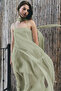 Green Scarf and Stone Decorated Long Dress Per3458 - 4