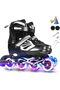 Adjustable Inline Skates Shoes for Kids, Illuminating Inline Skates with Light Up Wheels, Begi