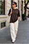 Women's Oversize Basic T-Shirt Relaxed Fit Half Sleeve Crew Neck - 3