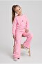 Girls' Wide-Leg Sweatpants Set Crew Neck Sweatshirt and Pants - 3