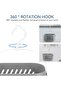 Plastic Hanging Shower Caddy Basket, Grey Portable Shower Organizer with Hooks, Space-Saving - 2