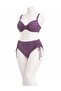 Women's Plum Lycra Flexible Stylish Comfortable Plus Size Battal Wire Underwire High Waist Bikini Set - 2