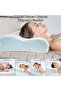 Memory Foam Pillow with Replacement Pillowcase(Cooling Ice Silk&Cotton),Neck/Shoulder Pain Relief,Ergonomic Orthopedic Cervical Pillow,Neck Contoured Bed Pillow for Side,Back,Stomach Sleepers - 5