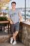 Men's Two-Piece Set 100% Cotton, Summer, Gym, Athlete, Football, Fitness, Jogging, Home Wear Anti-Sweat - 2