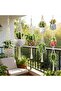 Plant Hanger Set 5 Pieces Boho Macrame | Different Sizes Plant Pot Holders for Ceiling Wall Hook She - 3