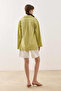 Wide Placket Long Sleeve T-Shirt Green - 8