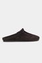 Arem Brown Inner-Outer Leather Suede Bow Detail Flat Sole Women's Slippers - 5