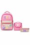 Set of 4, Waterproof Fabric Girls' Patterned Primary School School Bag + Lunch Box + Pen Holder + Eraser Holder - 6