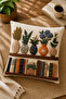 Digital Printed Decorative Throw Pillow Cover 43X43 cm – Modern Patterned Linen Texture - 2