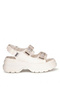 Solly 4016 Beige Wedge Sole Women's Sandals - 2