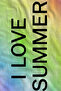 Pastel Batik I Love Summer Written 70X150 Beach Towel - Digital Printed Fade-Resistant Bath Towel - 2