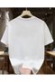 Men's White Motorcycle Printed Oversize T-Shirt Crew Neck Short Sleeve Streetwear T-Shirt - 2